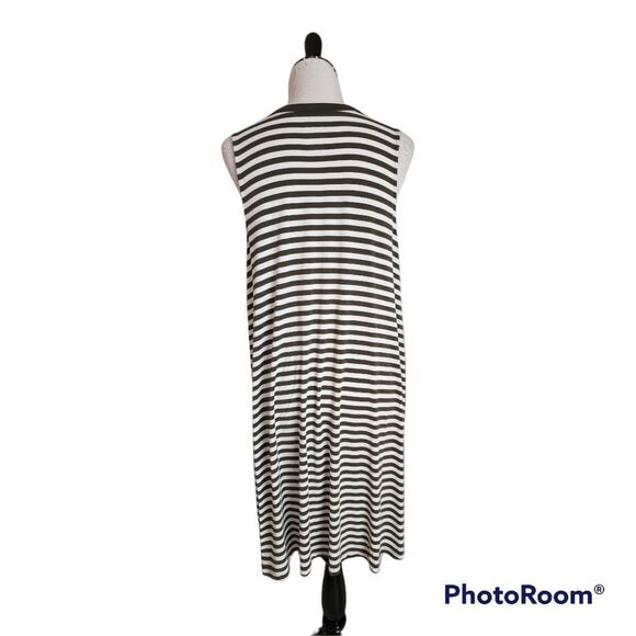 Time and Tru XXL Green and White Striped Tank Dress - Picture 3 of 4